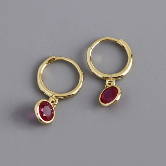 Corvallis Hoops- Available in Rose Quartz & Emerald Green