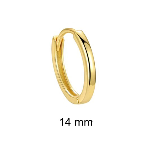 Milford Plain 14mm / 18 mm Gold Hoops