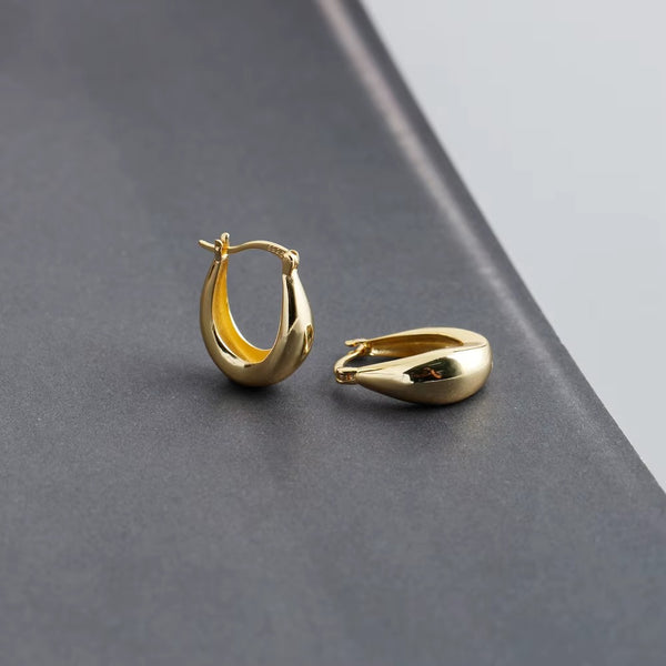 Louisa Elegant Chunky Gold Hoops