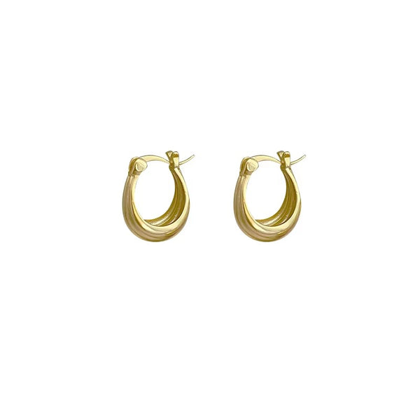 Lubbock	Statement Twist Gold Hoops